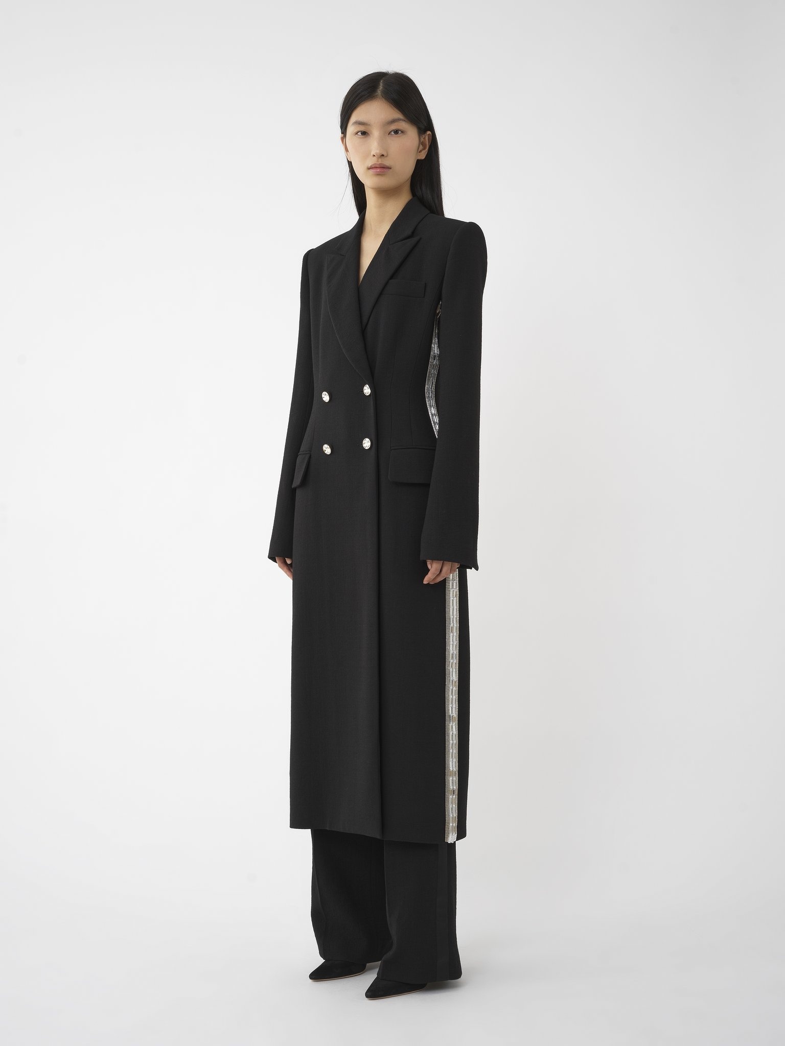 EMBROIDERED TAILORED COAT - 3