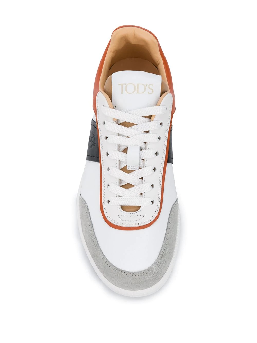 panelled-design low-top sneakers - 4