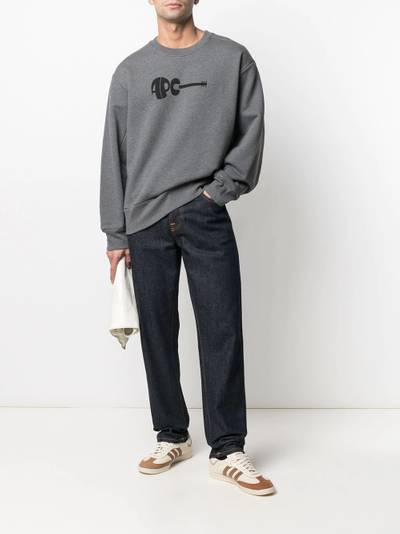 A.P.C. logo-print crew-neck sweatshirt outlook