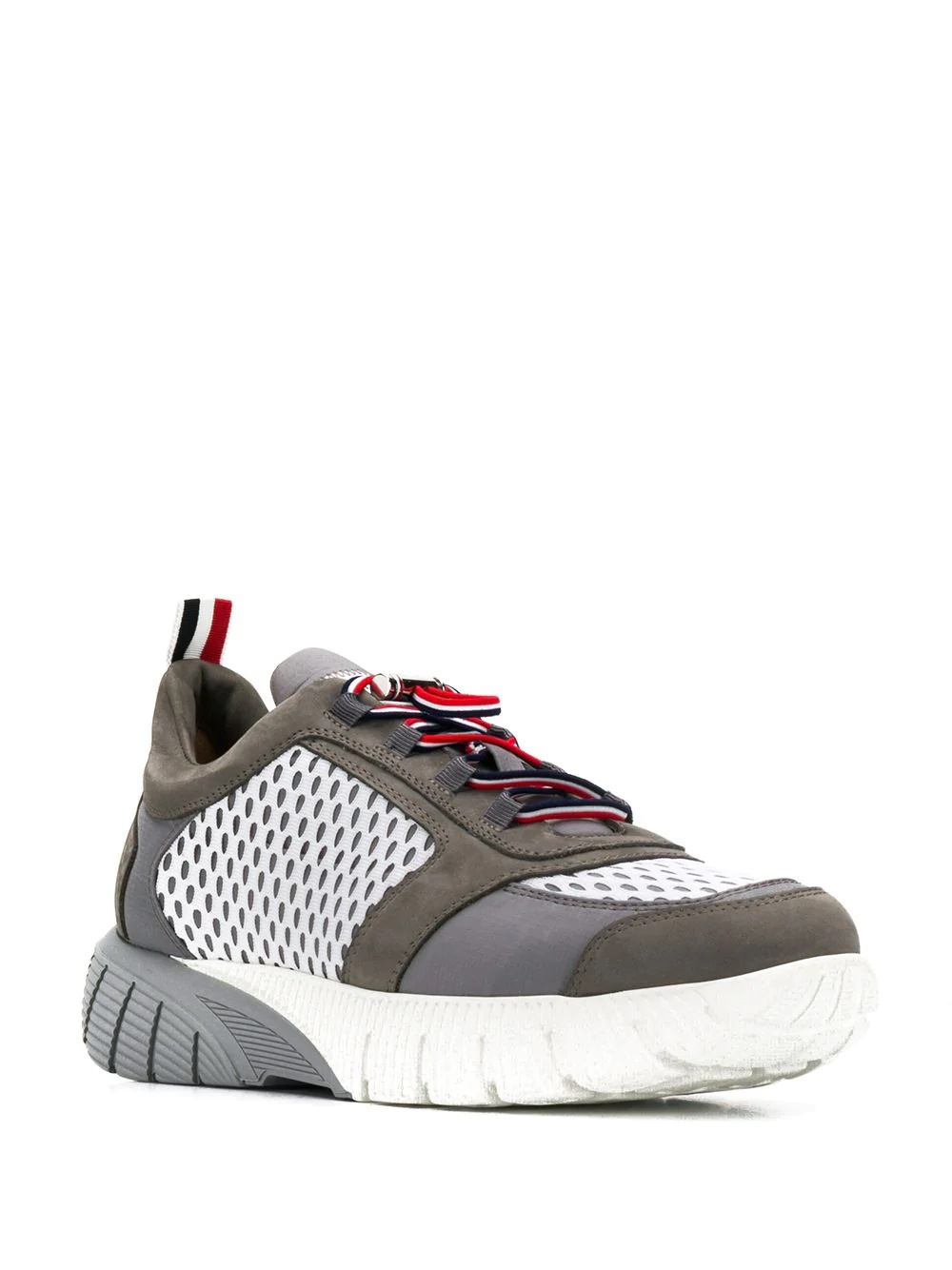 mesh-panel low-top sneakers - 2