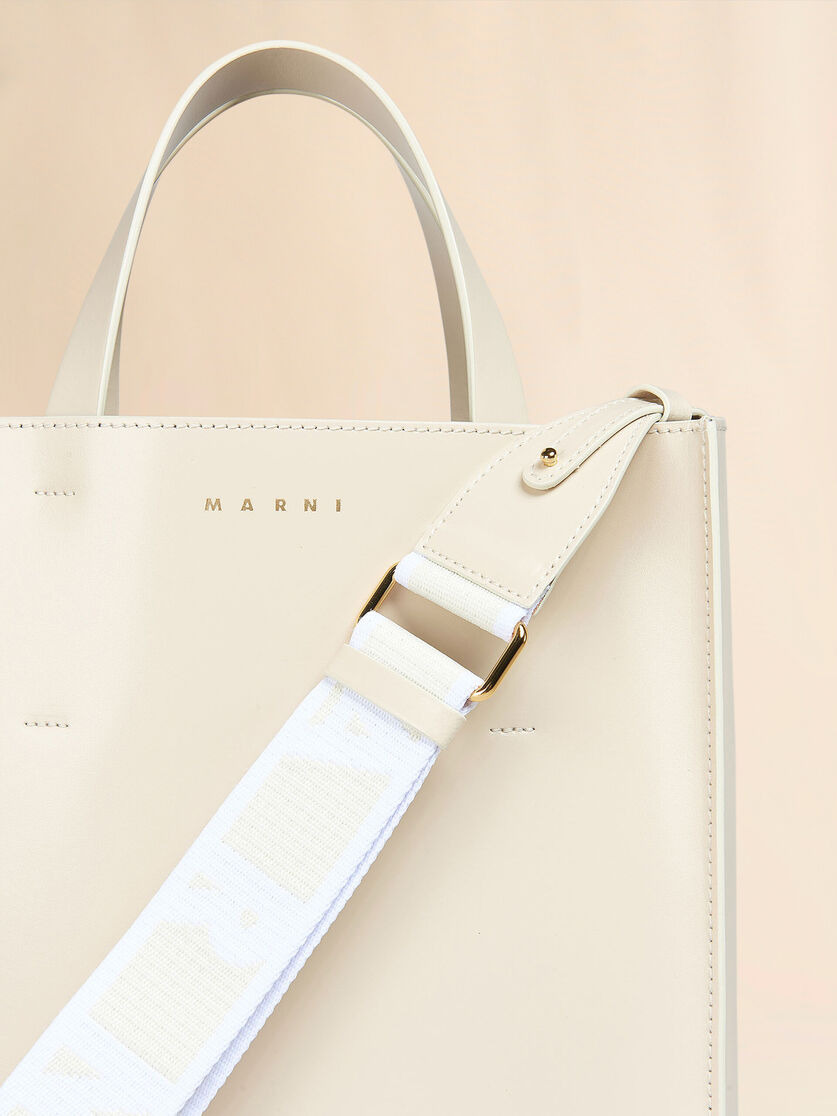MUSEO SMALL BAG IN CREAM LEATHER - 4