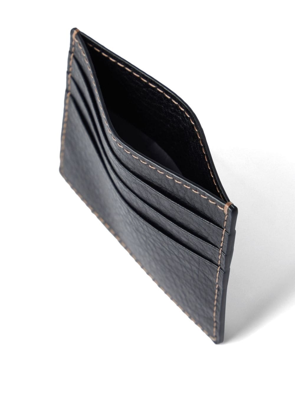 logo-debossed leather cardholder - 3