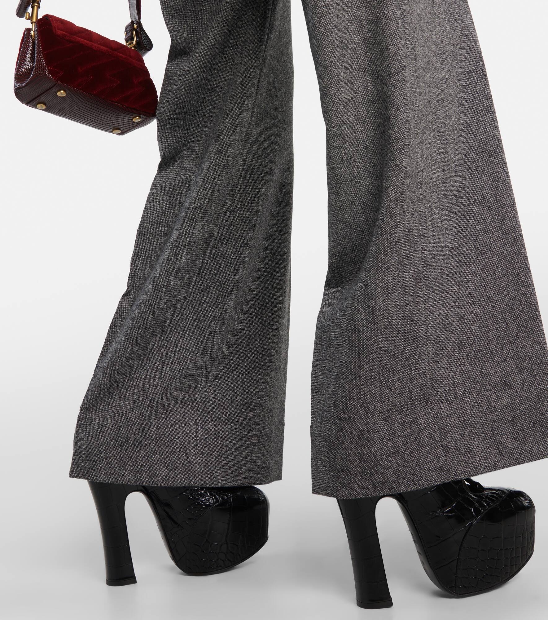 Tailored straight wool pants - 5