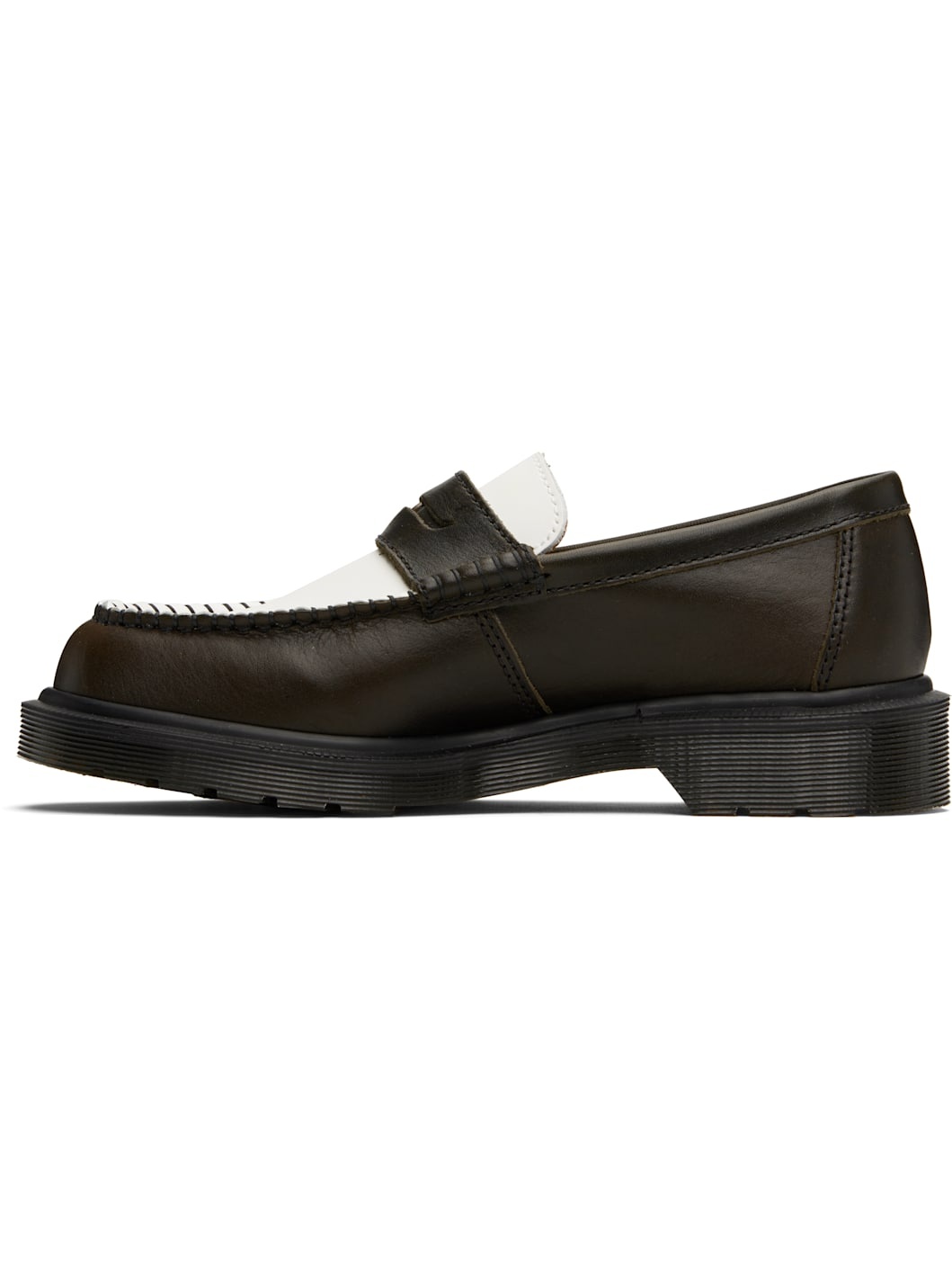 Brown & White Penton Two-Tone Leather Loafers - 3