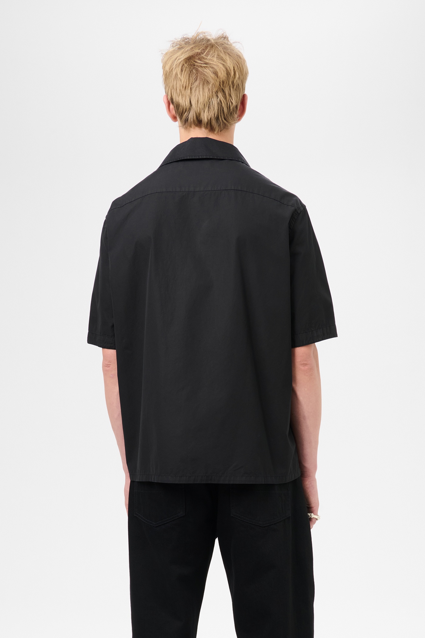 Heusen Shirt Shortsleeve Black All Day Poplin - 6