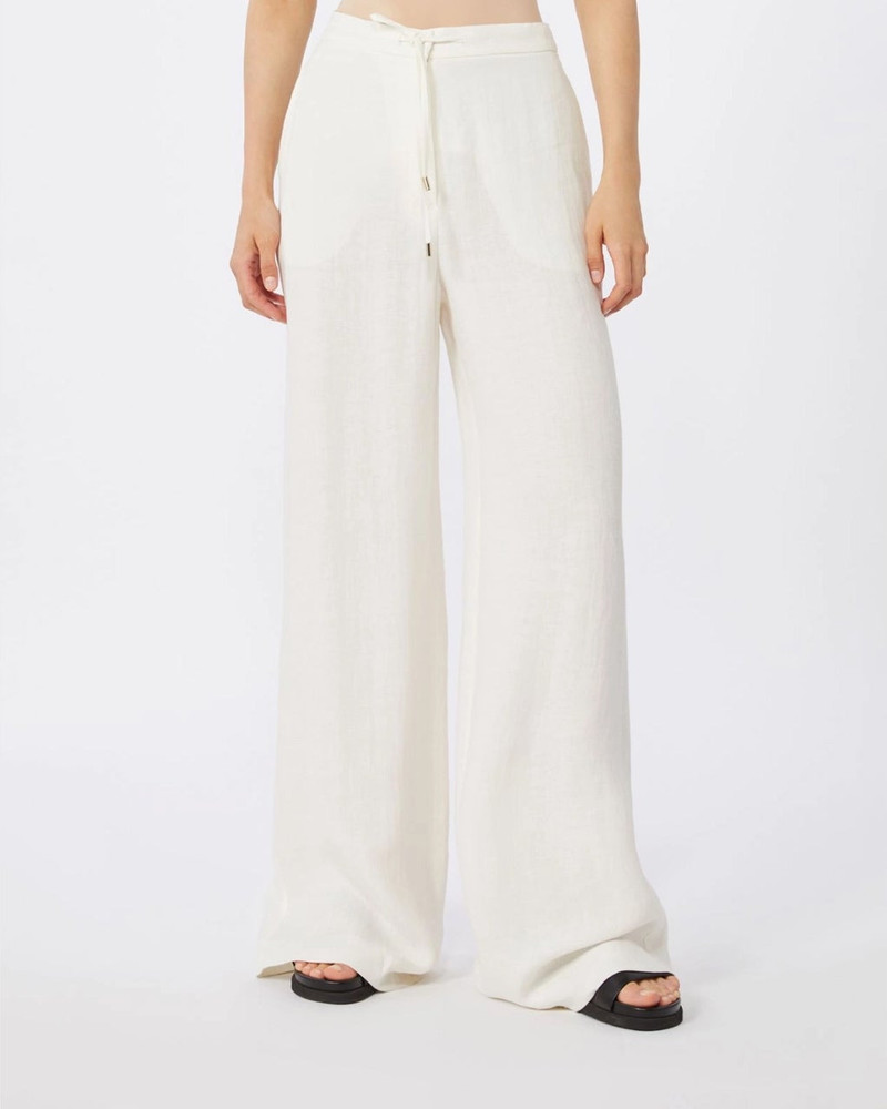 Max Mara Studio Trousers Linen Twill Natural outlook