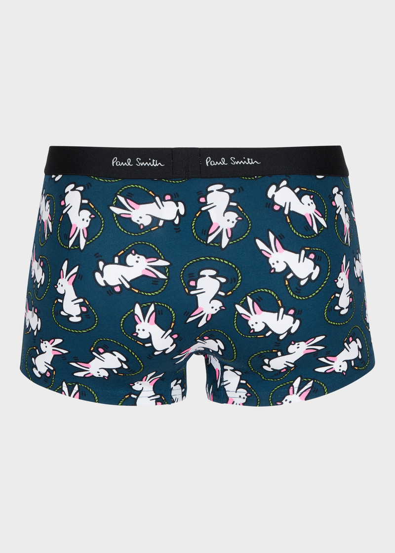 Paul Smith Teal Blue 'Skipping Bunnies' Boxer Briefs outlook