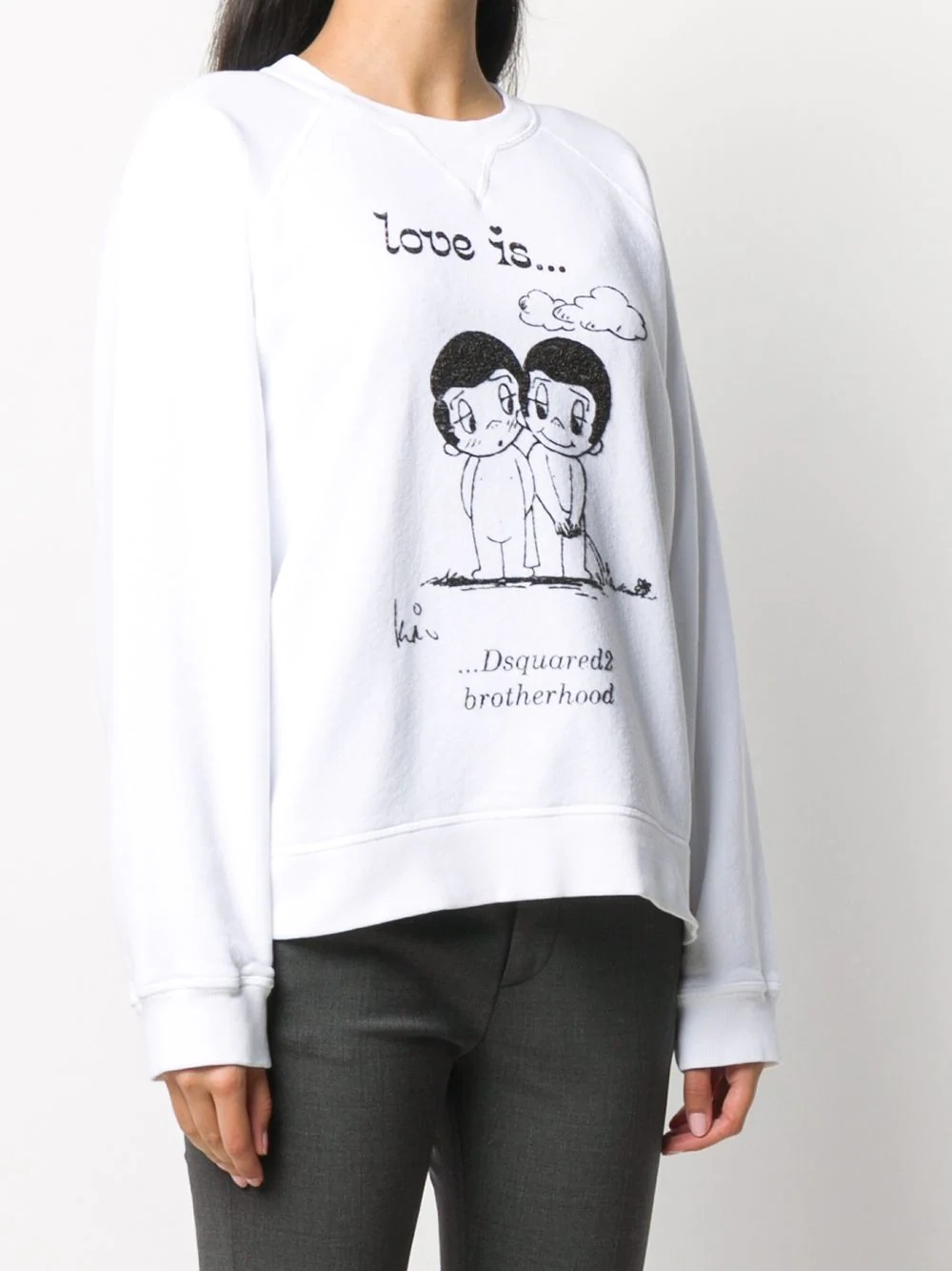 logo print sweatshirt - 3