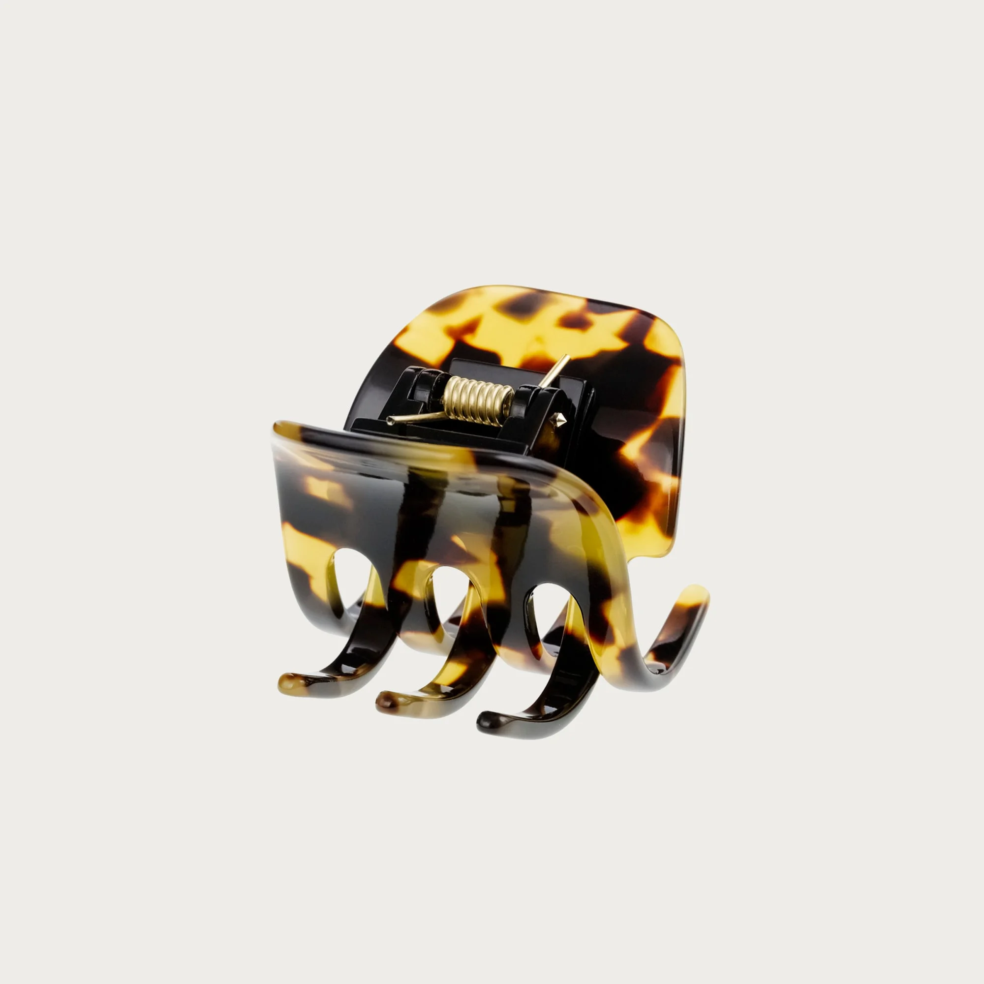 Classic hair clip in Italian tortoise - 1