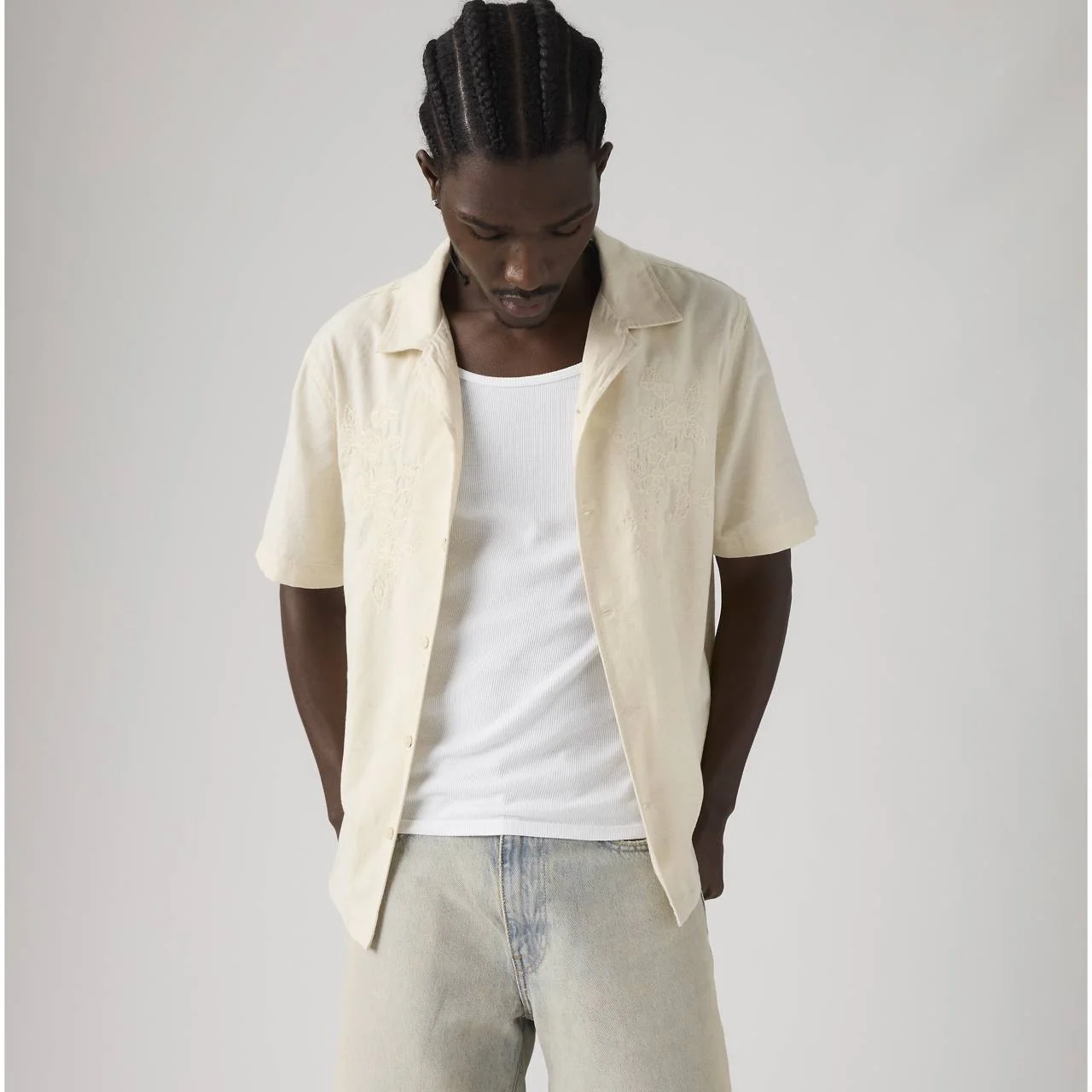 SUNSET CAMP COTTON LINEN SHIRT - 1