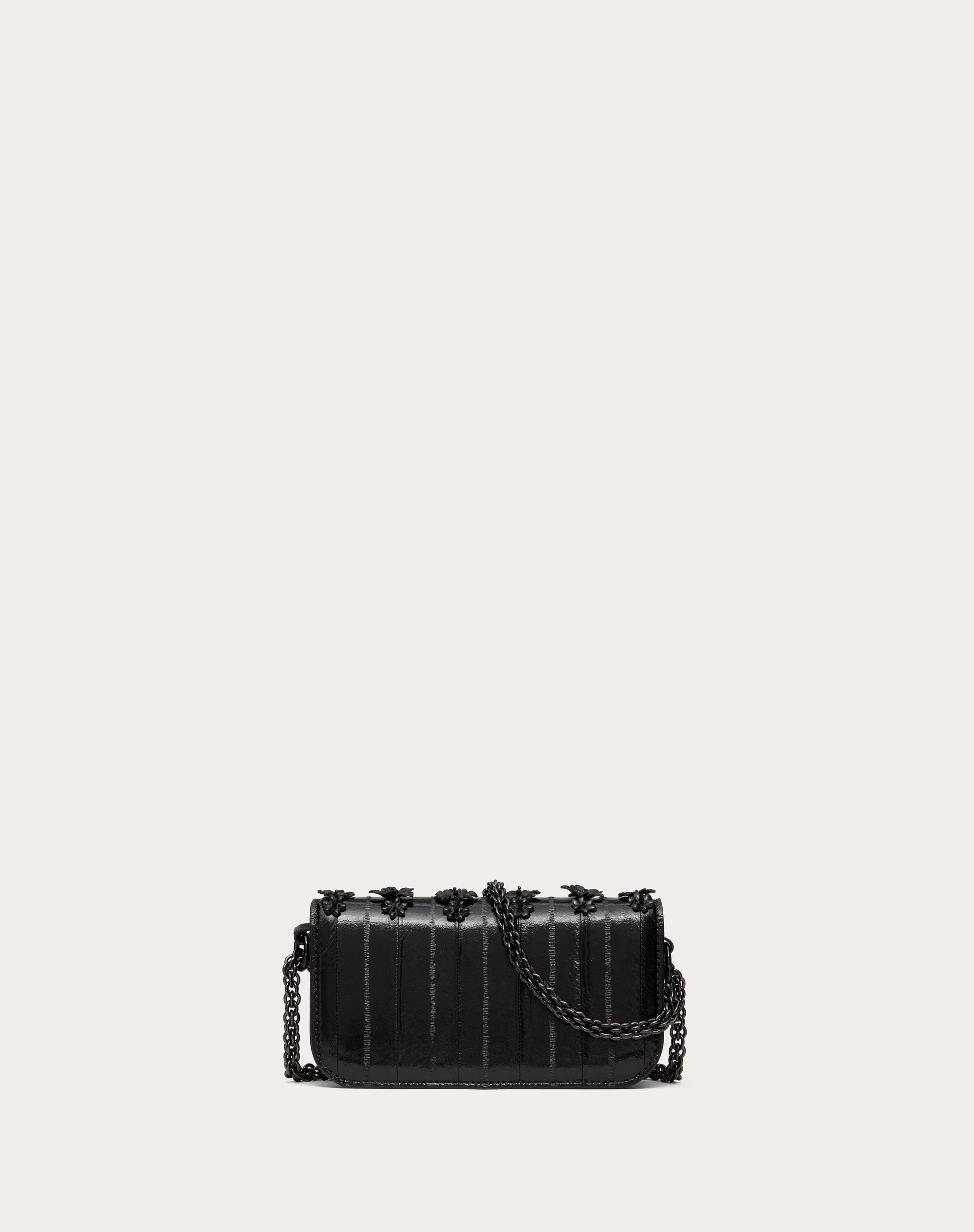 VALENTINO GARAVANI LOCÒ SMALL SHOULDER BAG EMBROIDERED IN EEL - 3