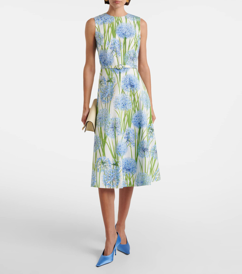 Oscar de la Renta Floral cotton-blend poplin midi dress outlook