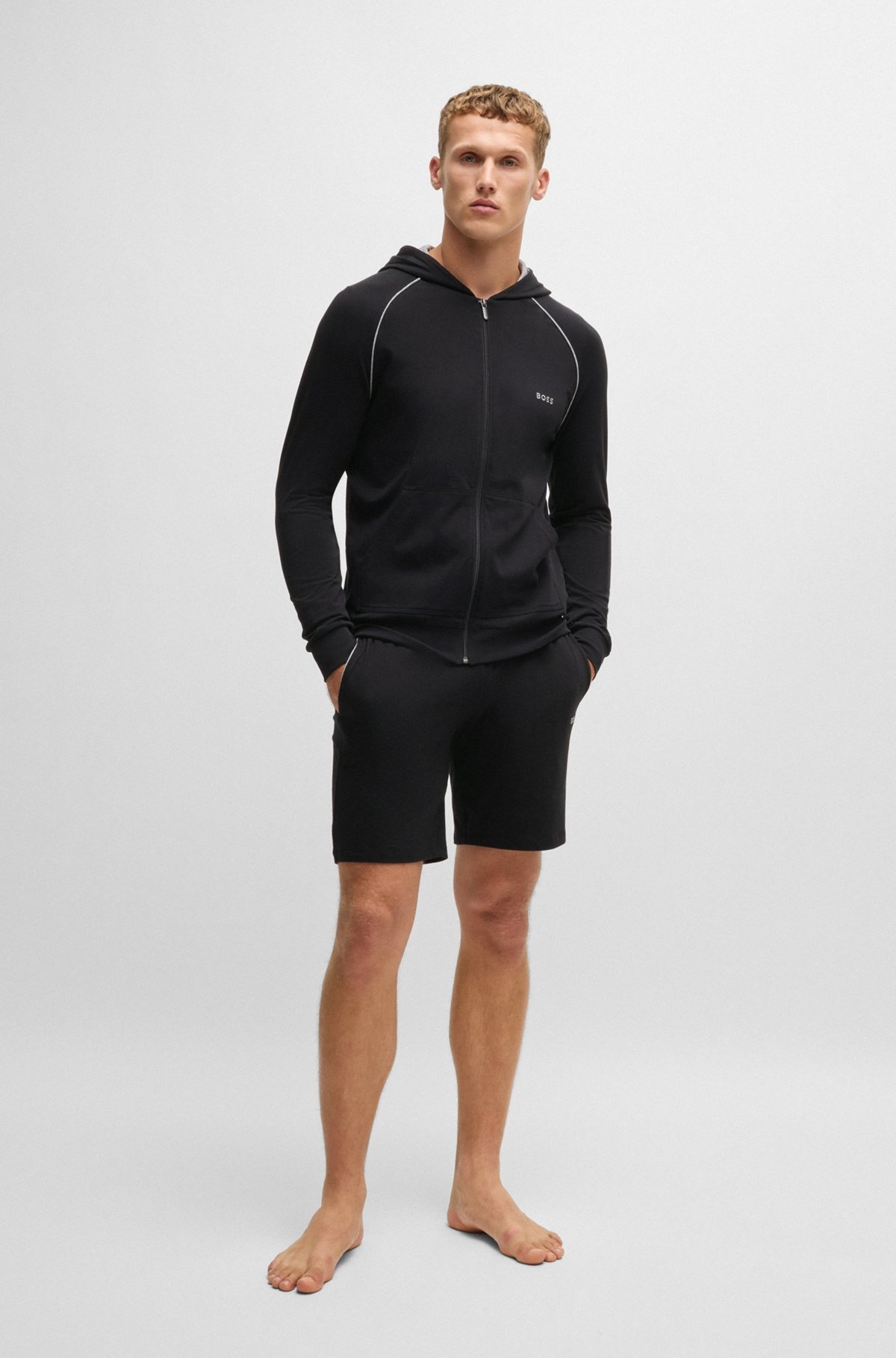 STRETCH-COTTON REGULAR-FIT SHORTS WITH LOGO DETAIL - 3