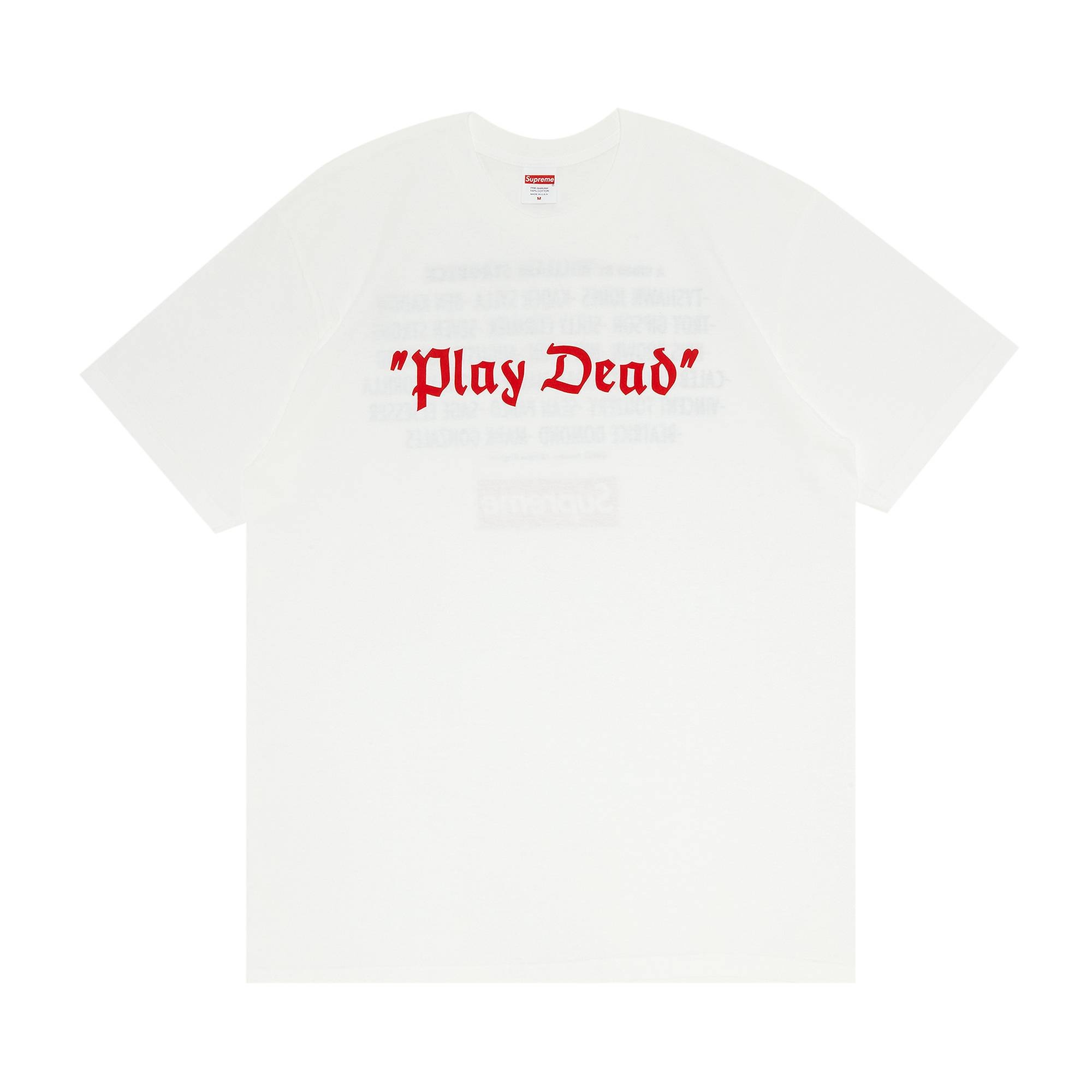 Supreme Play Dead Tee 'White' - 1