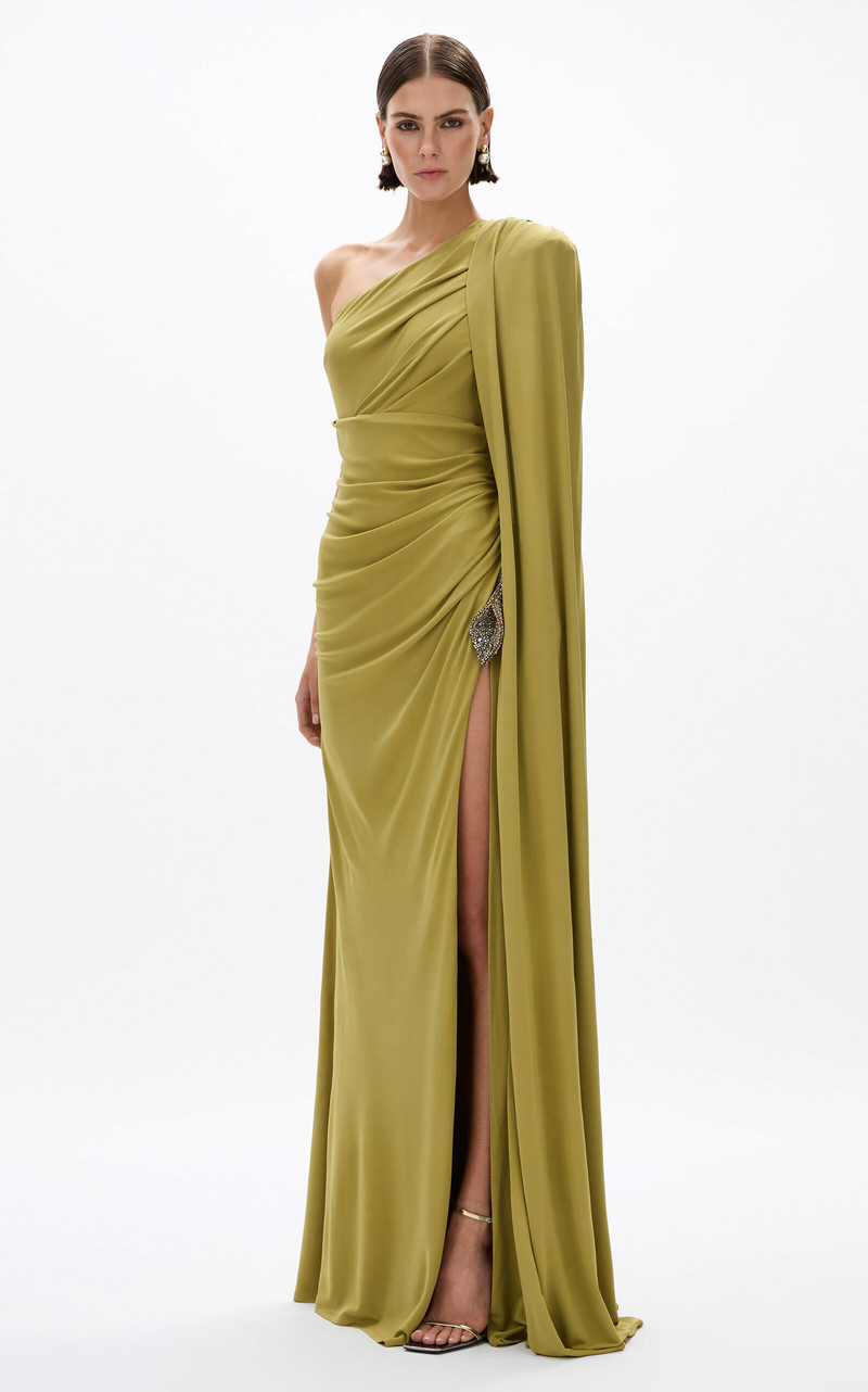Jordan Draped Gown green 3