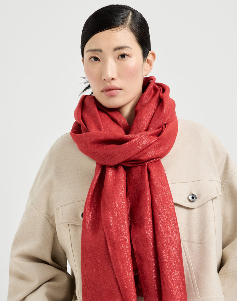 Cashmere and silk sparkling scarf 4
