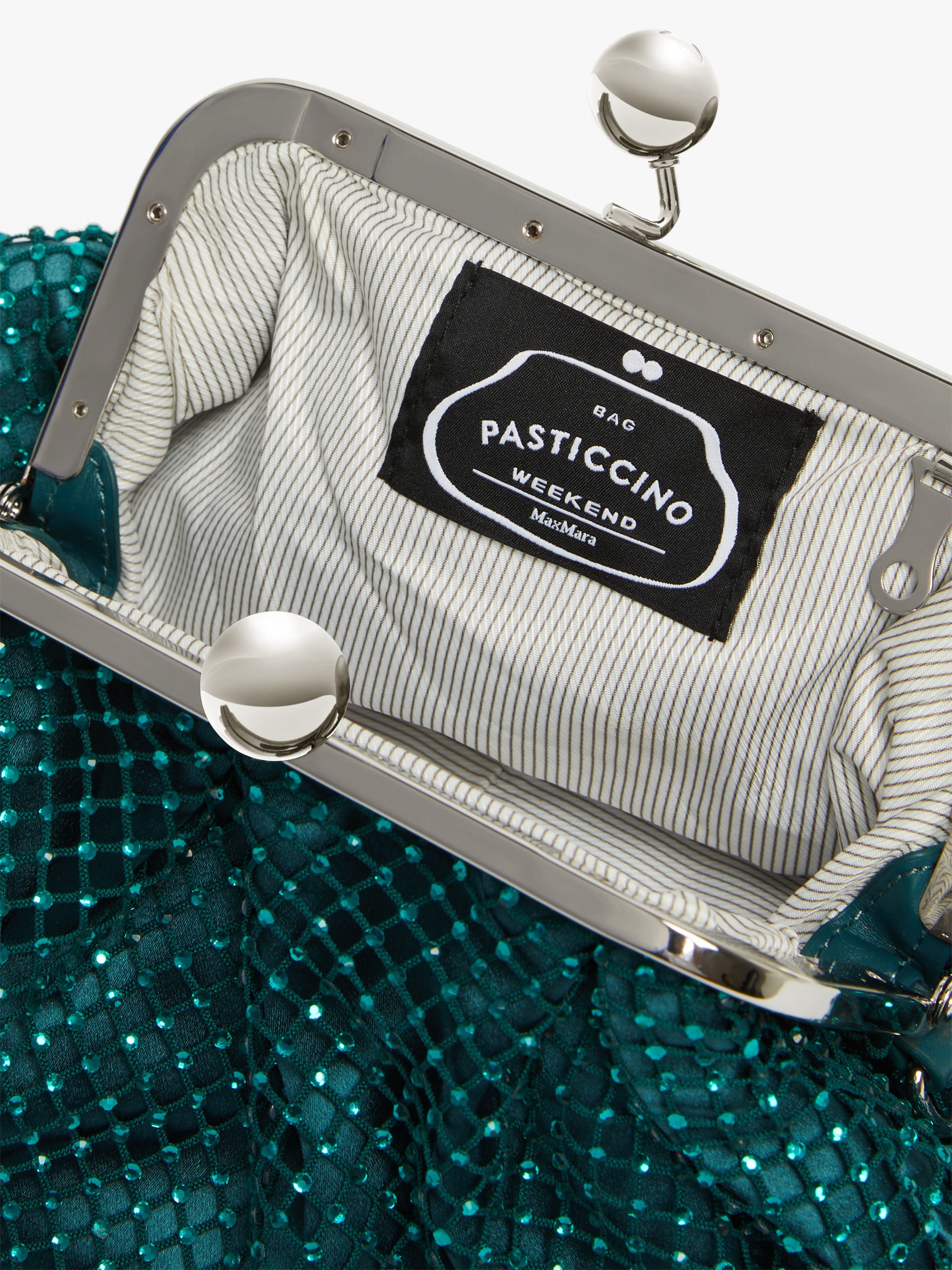 EDITA Small Pasticcino Bag in mesh and rhinestones - 6