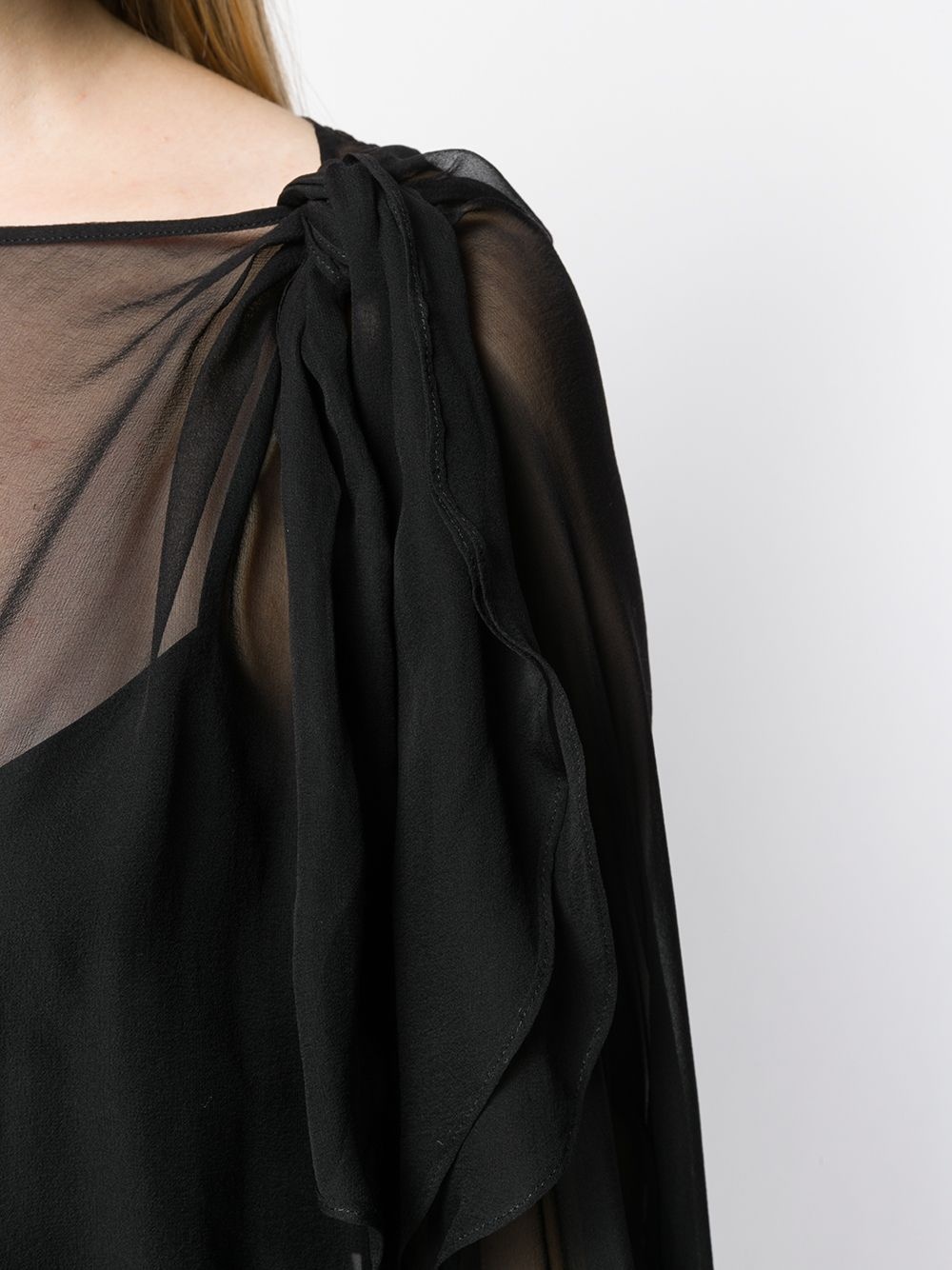 layered sheer blouse - 5