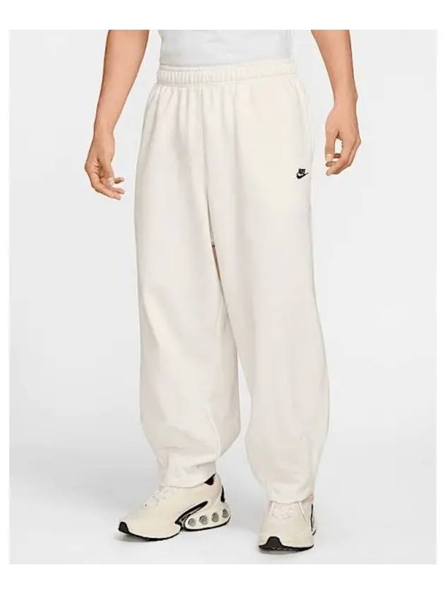 Club Fleece Oversized French Terry Track Pants Ivory - 1