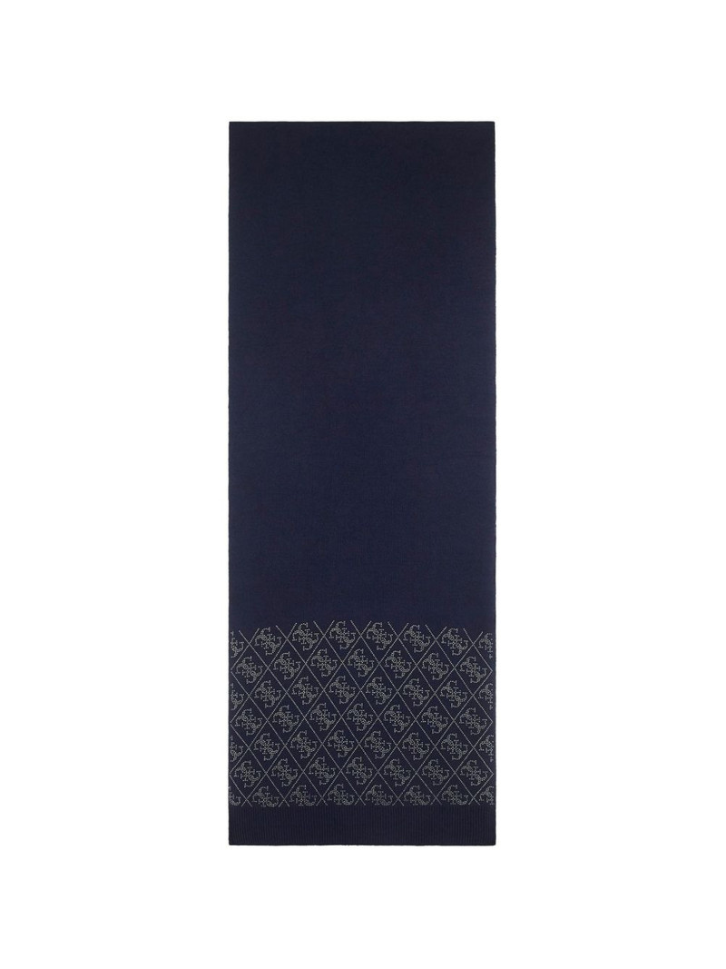 GUESS USA rhinestone-embellished geometric-pattern scarf outlook