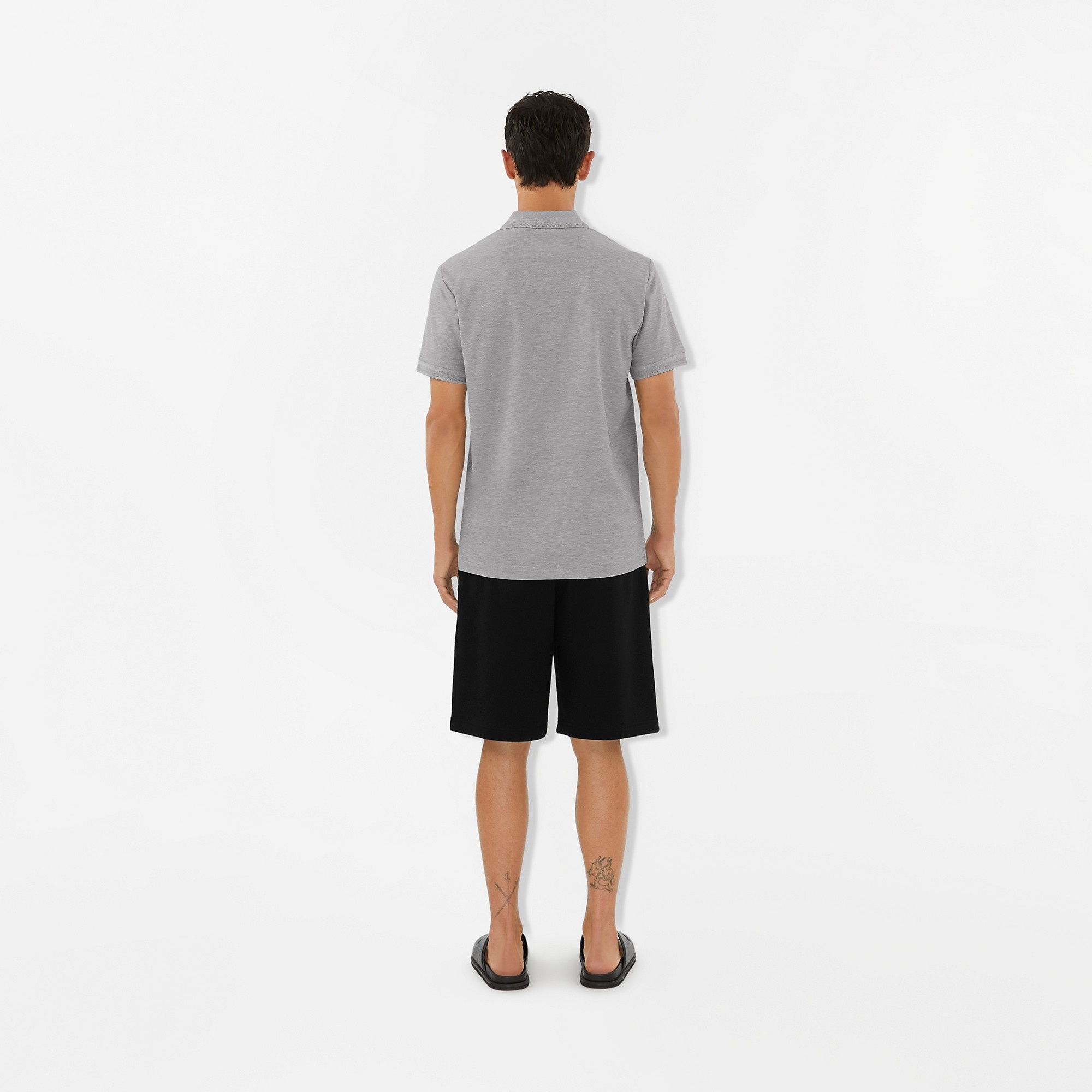Monogram Motif Cotton Piqué Polo Shirt - 4
