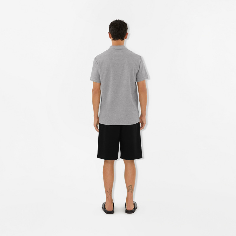 Monogram Motif Cotton Piqué Polo Shirt 4