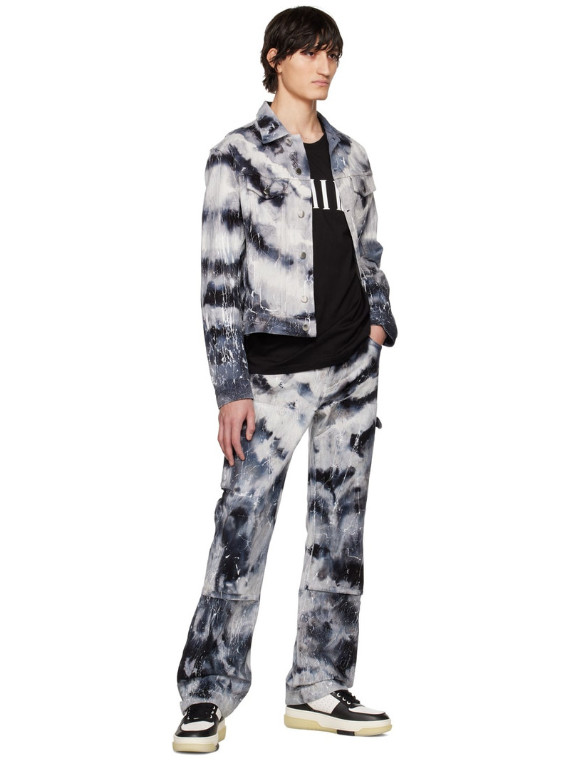 AMIRI cracked-effect denim jacket outlook