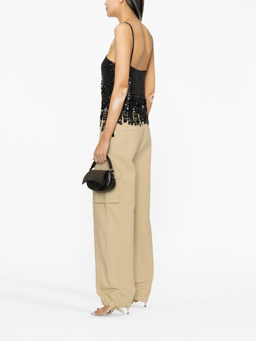 layered sequin-embellished top - 4