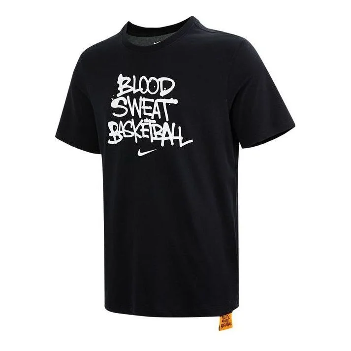 Nike Alphabet Printing Round Neck Pullover Short Sleeve Black DN2977-010 - 1