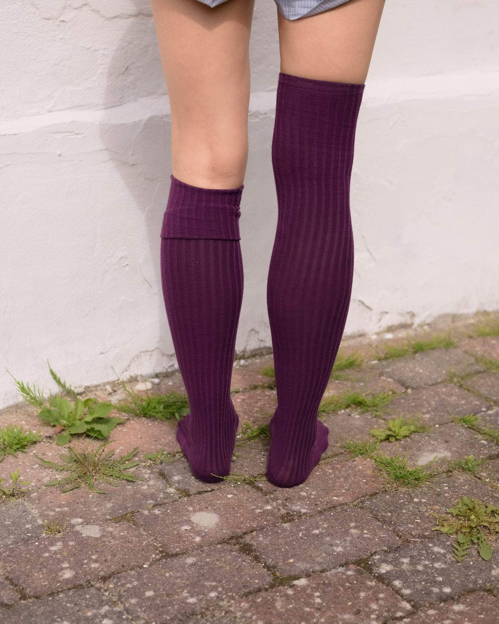 Overknee Socks - Fine Organic Cotton Rib - 4