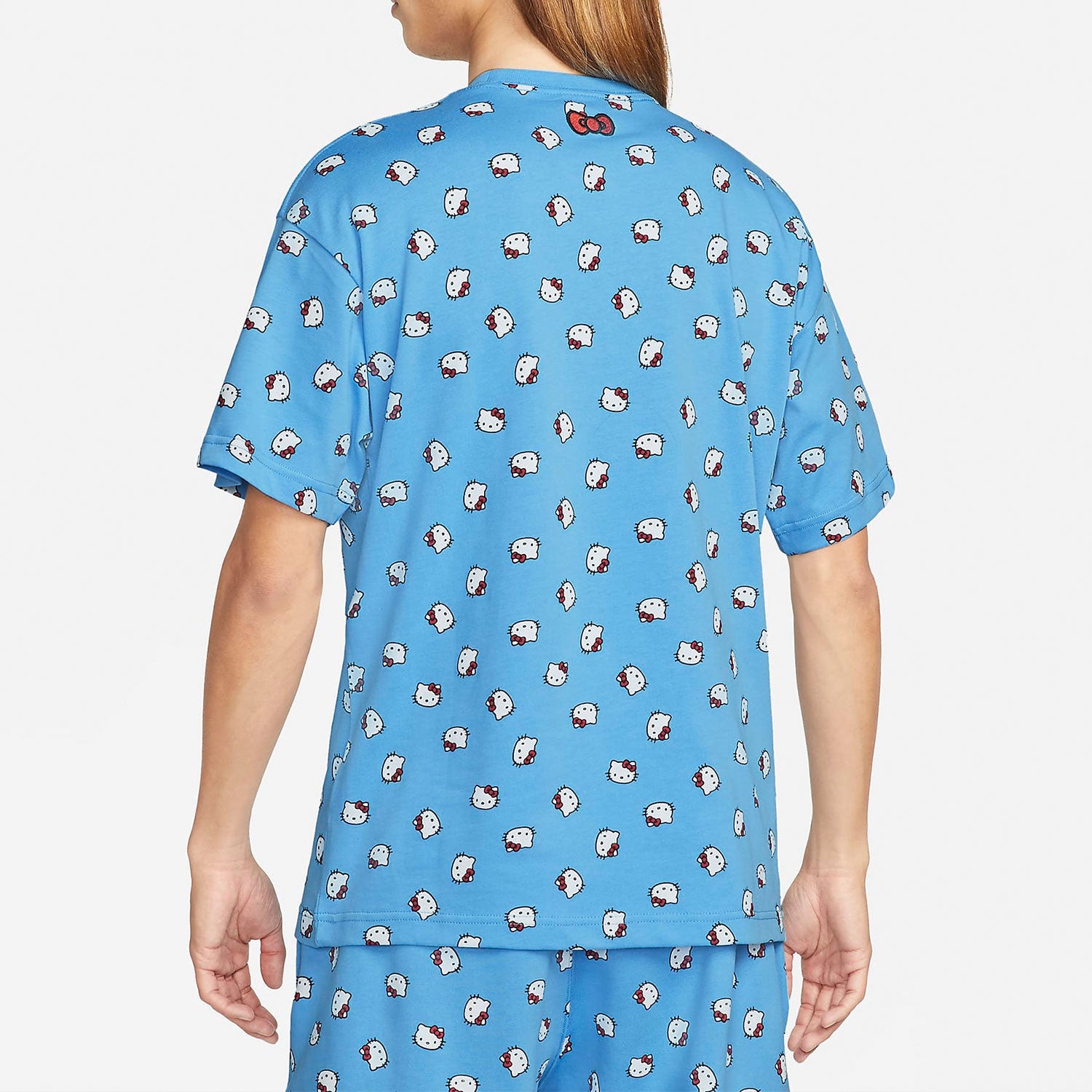 Nike x Hello Kitty Crossover SS22 Cat Full Print Pullover Short Sleeve Blue DR5520-412 - 5