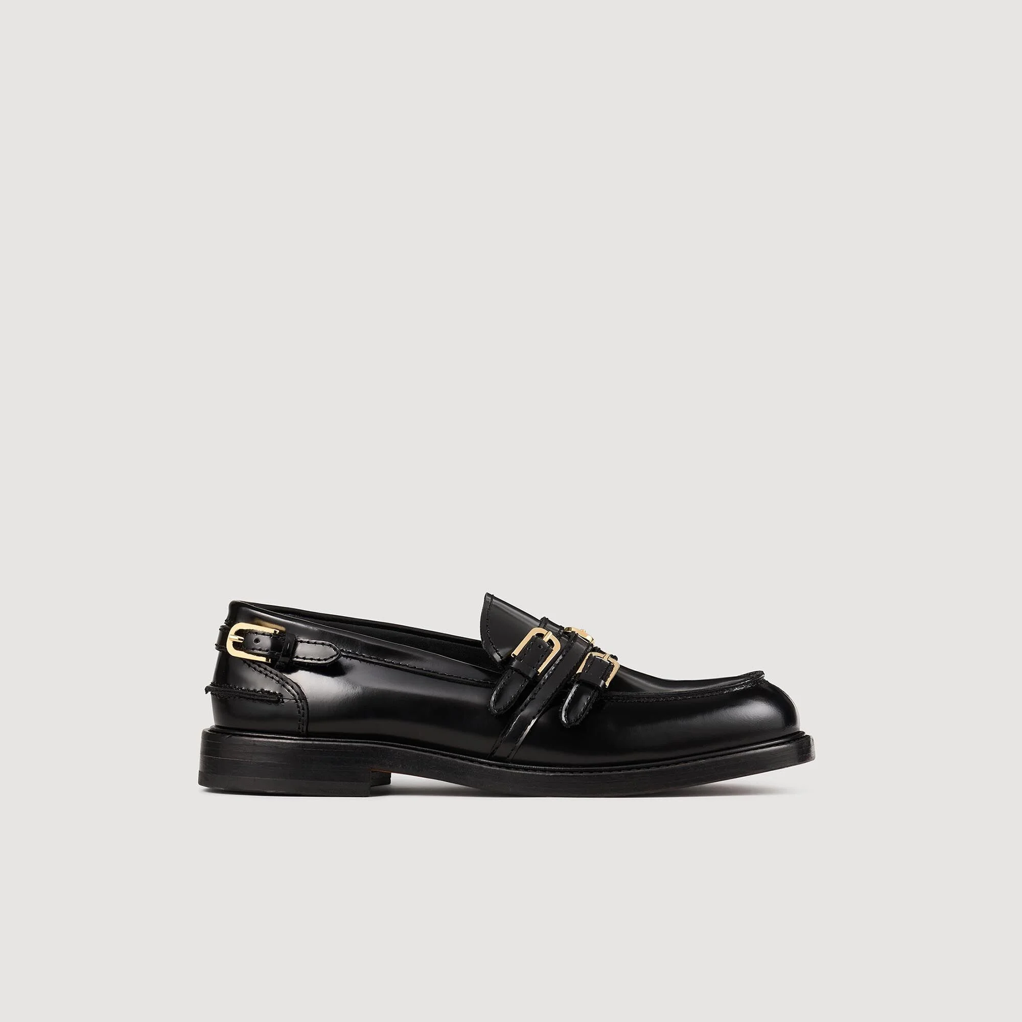 LEATHER LOAFERS WITH BUCKLES - 1