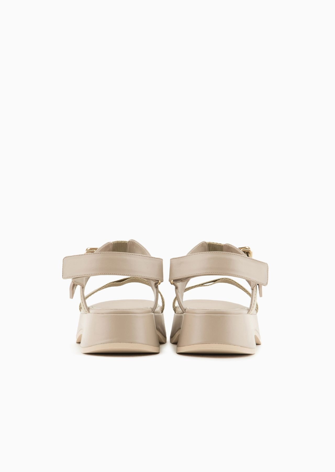 Leather wedge sandals - 4