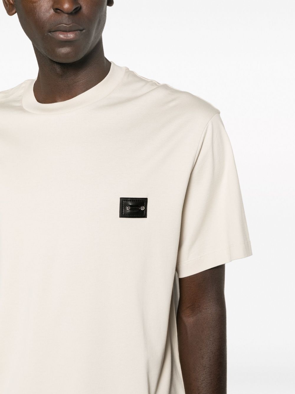 patch-detail cotton T-shirt - 5