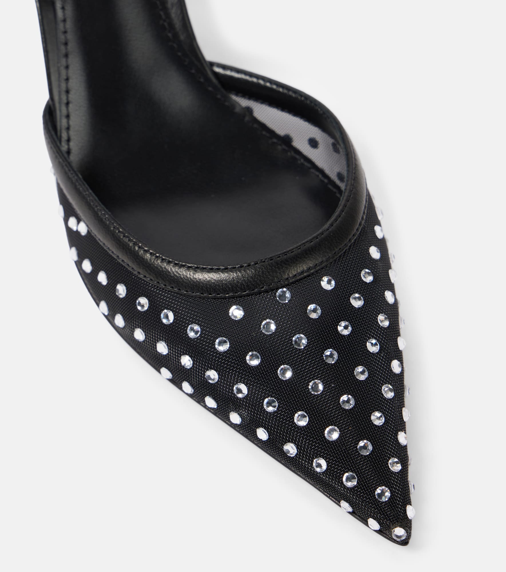 Lidia 80 embellished mesh slingback pumps - 5
