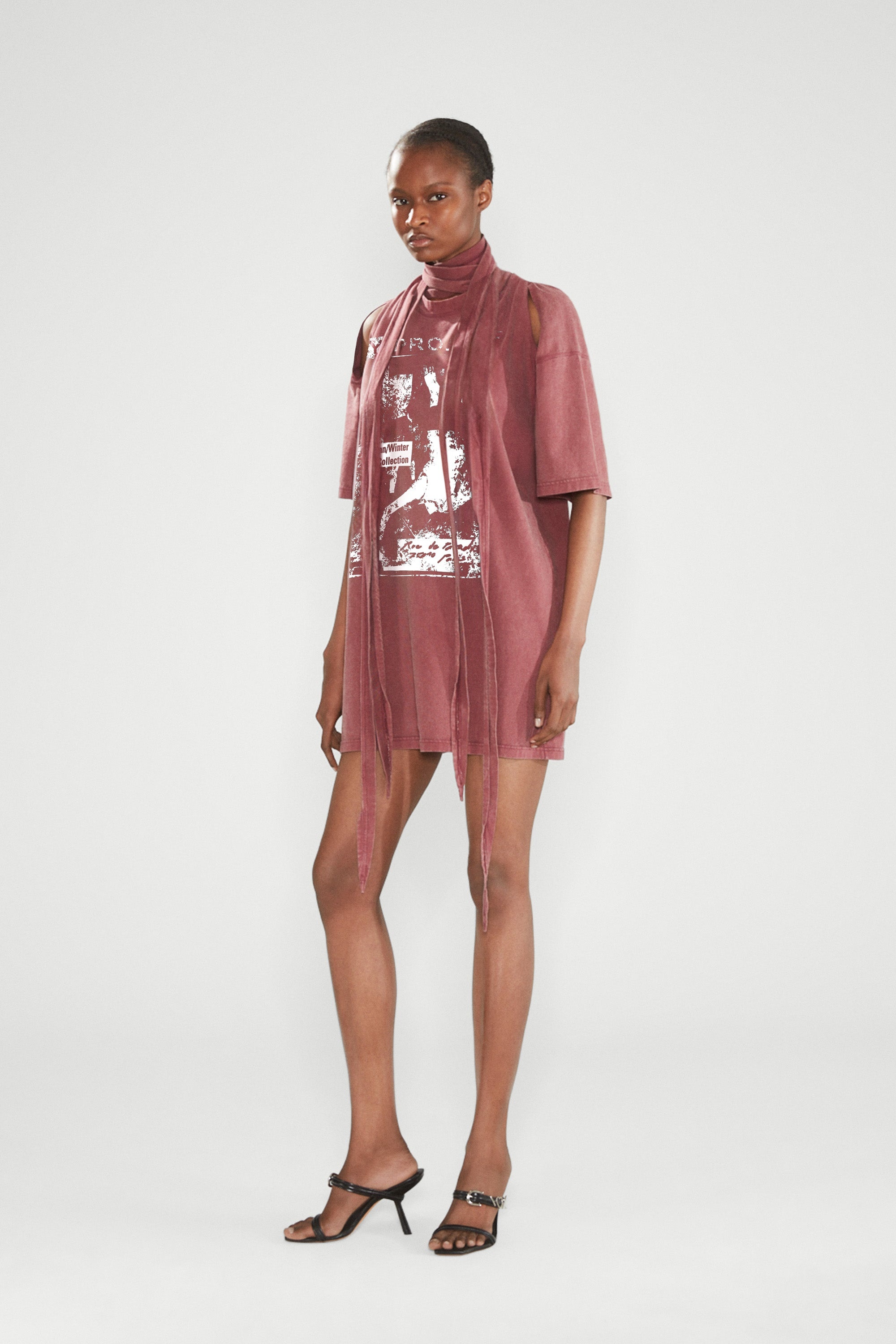 Multiscarf Rock Band Print Dress - 3