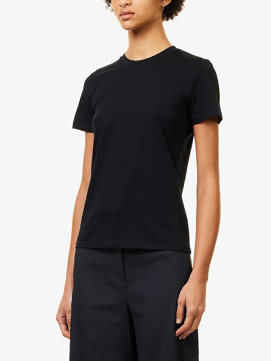 Essential round-neck cotton-jersey T-shirt - 3