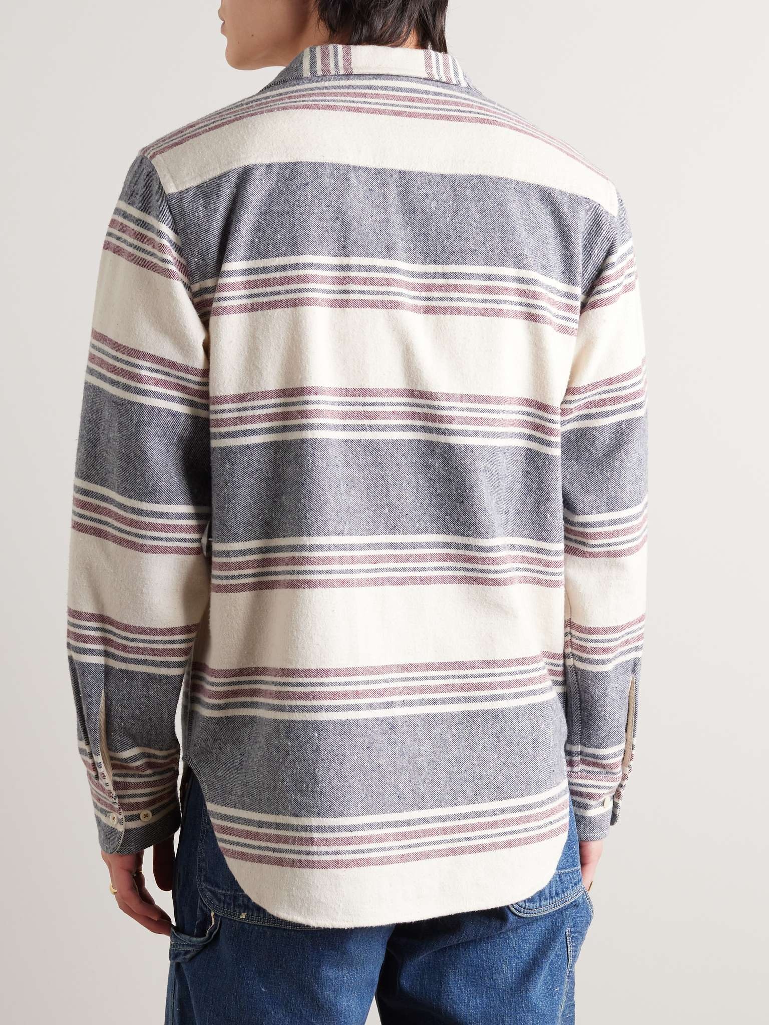 Striped Brushed-Cotton Shirt - 3