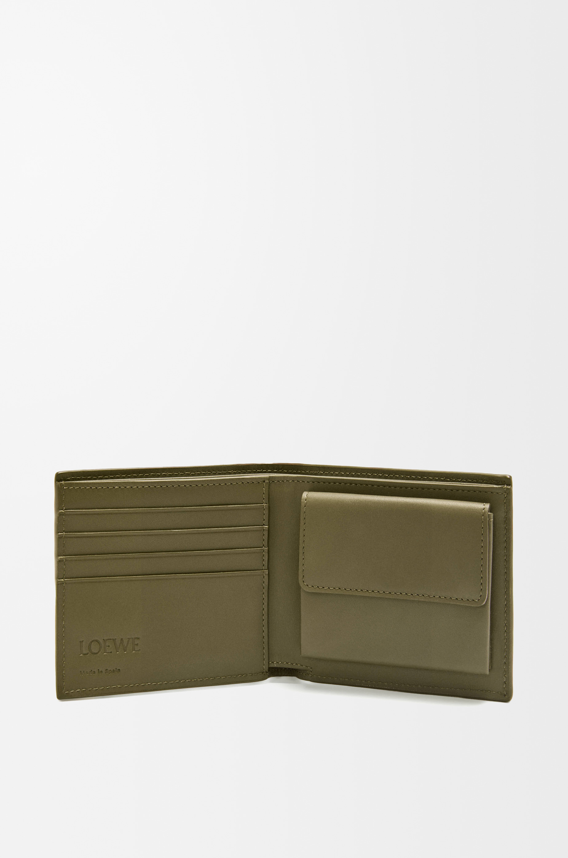 Bifold coin wallet in textured classic calfskin - 2