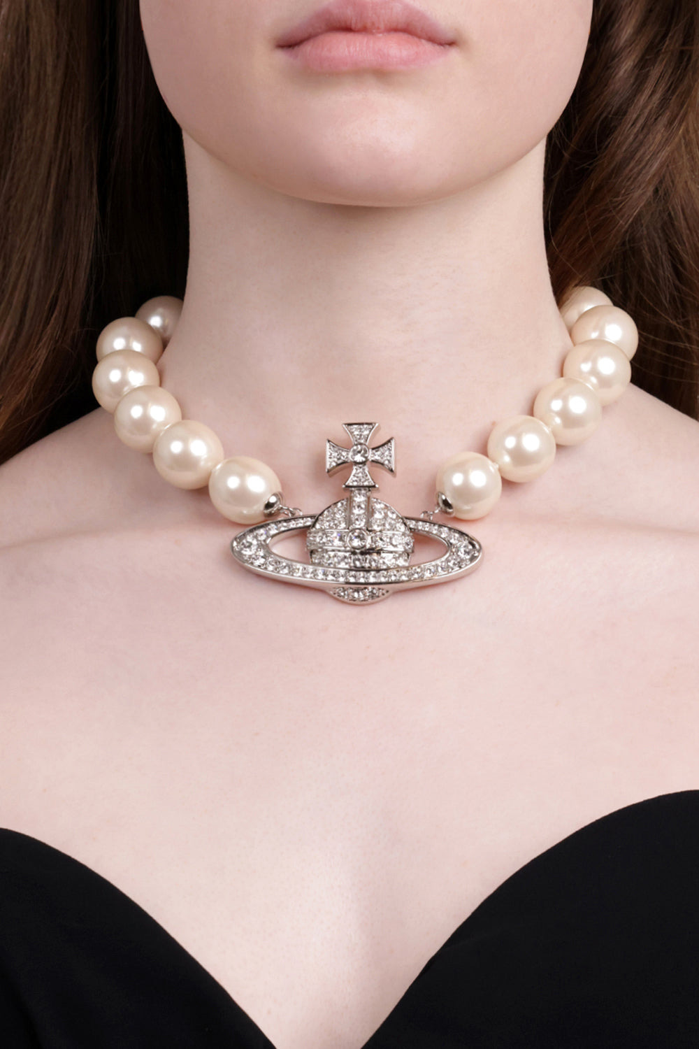 NEYSA PEARL ORB NECKLACE | SILVER/WHITE - 3