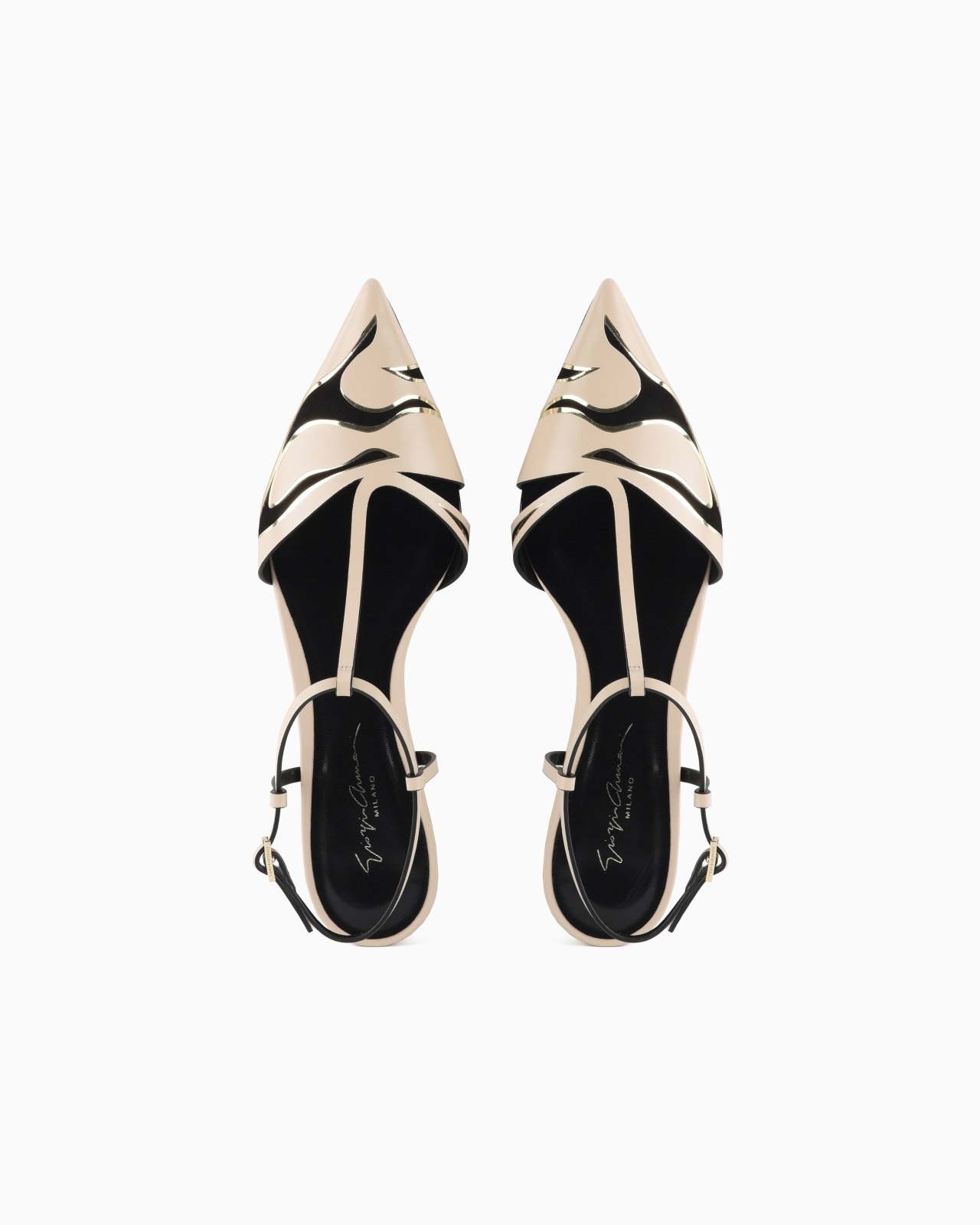 LEATHER T-BAR BALLERINAS WITH STRAP - 3