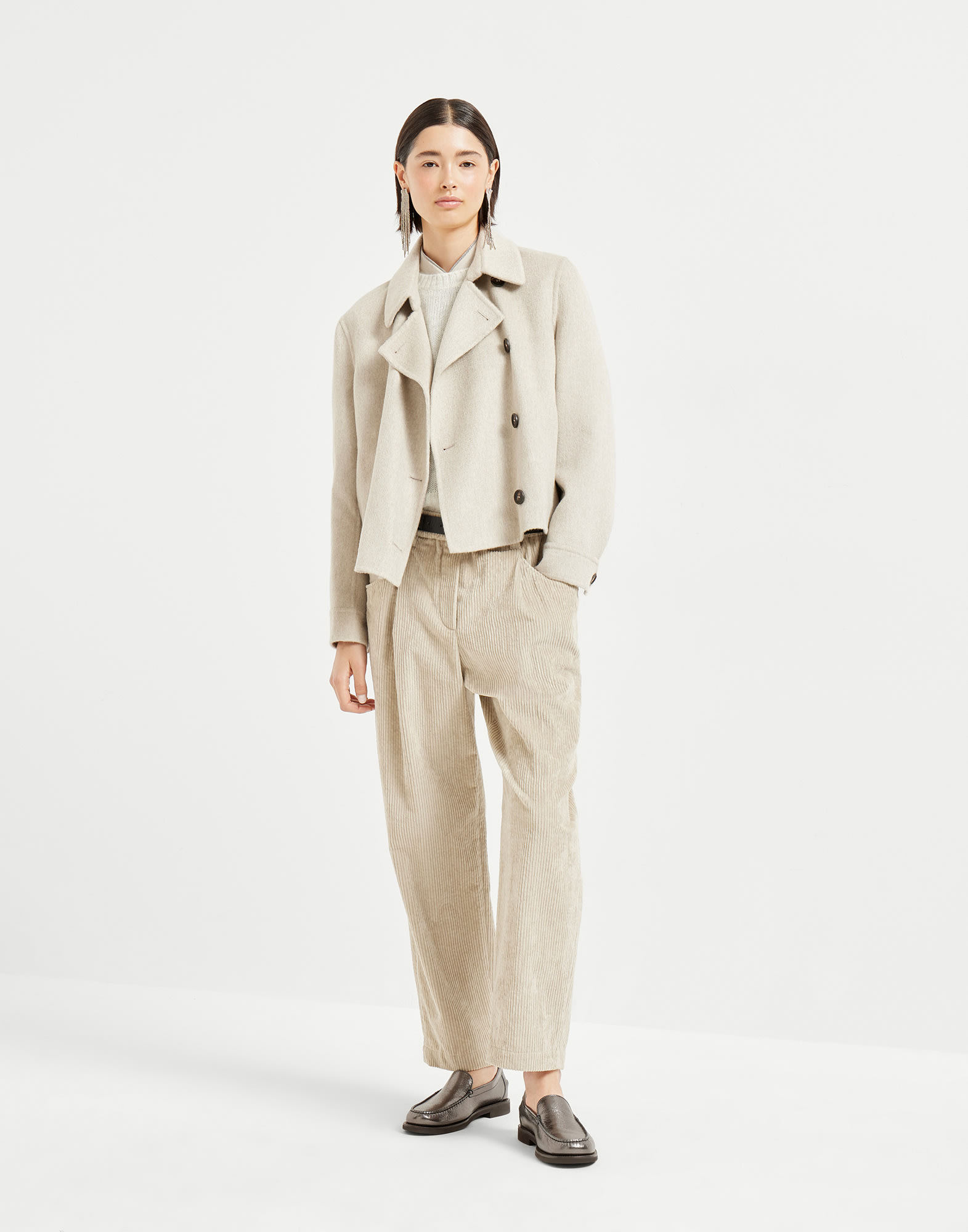 Comfort cotton corduroy baggy trousers - 4