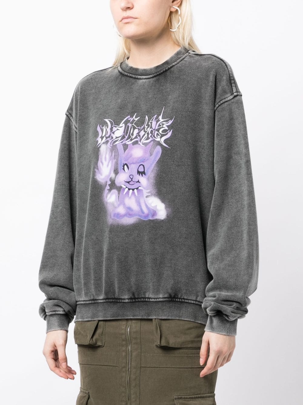 graphic-print crew-neck sweatshirt - 3