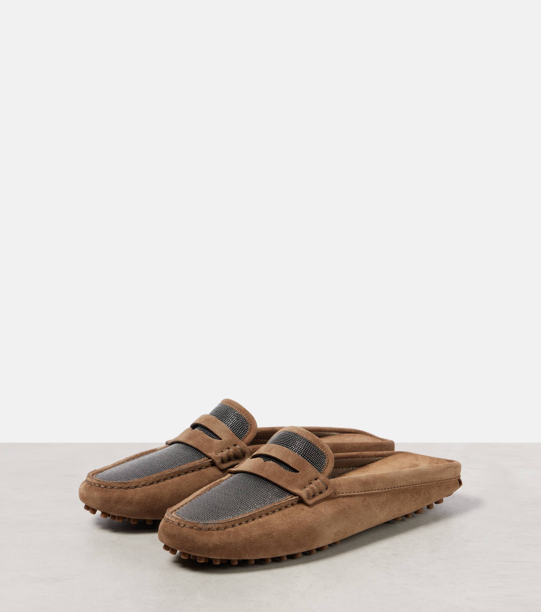 Monili suede driving mules - 4