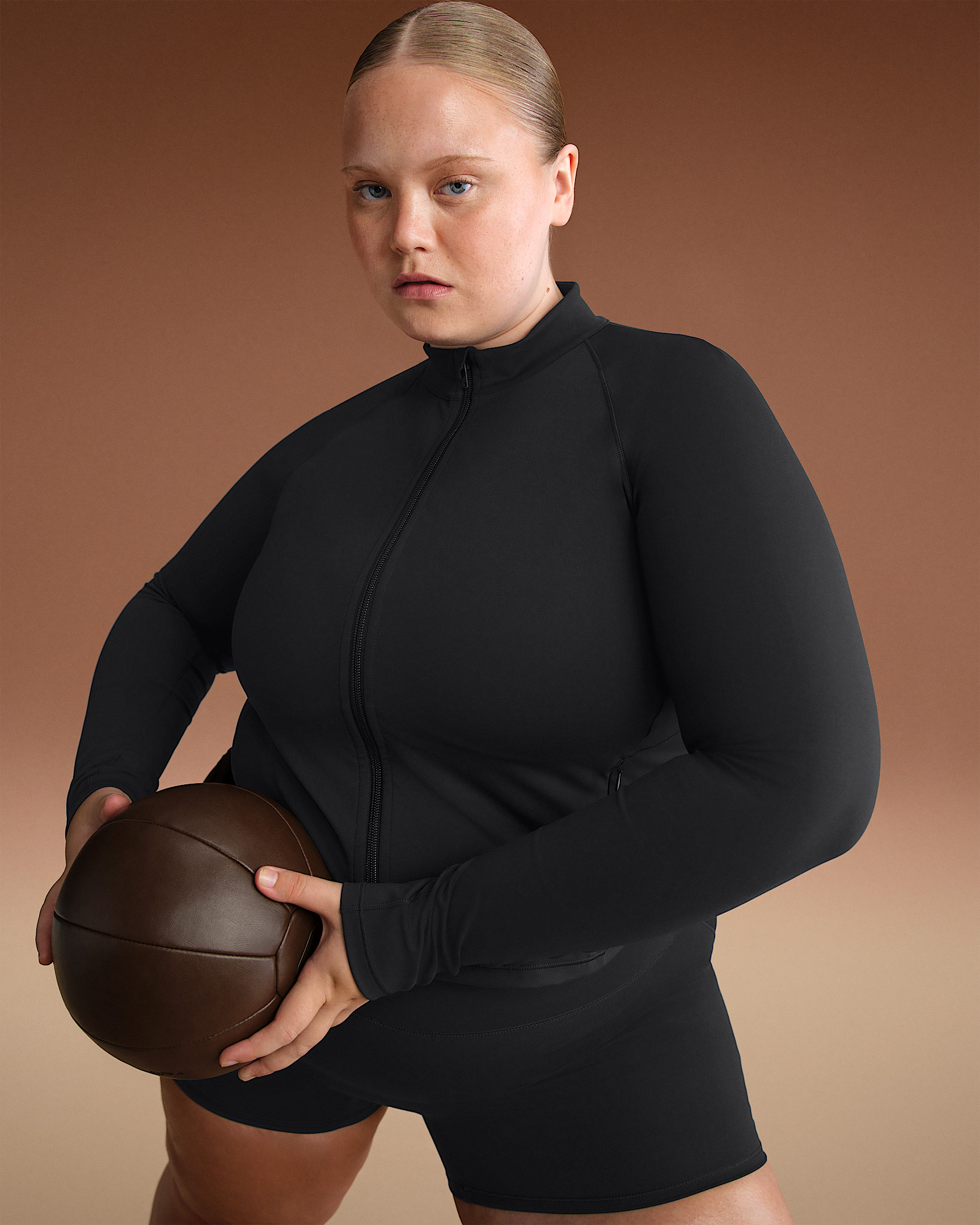 NikeSKIMS Matte Women's Mock-Neck Full-Zip Jacket - 9