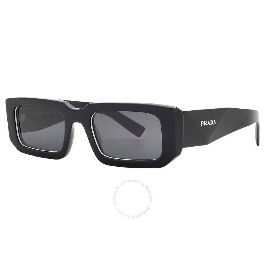 Prada Dark Grey Rectangular Men's Sunglasses PR 06YS 09Q5S0 53 - 2