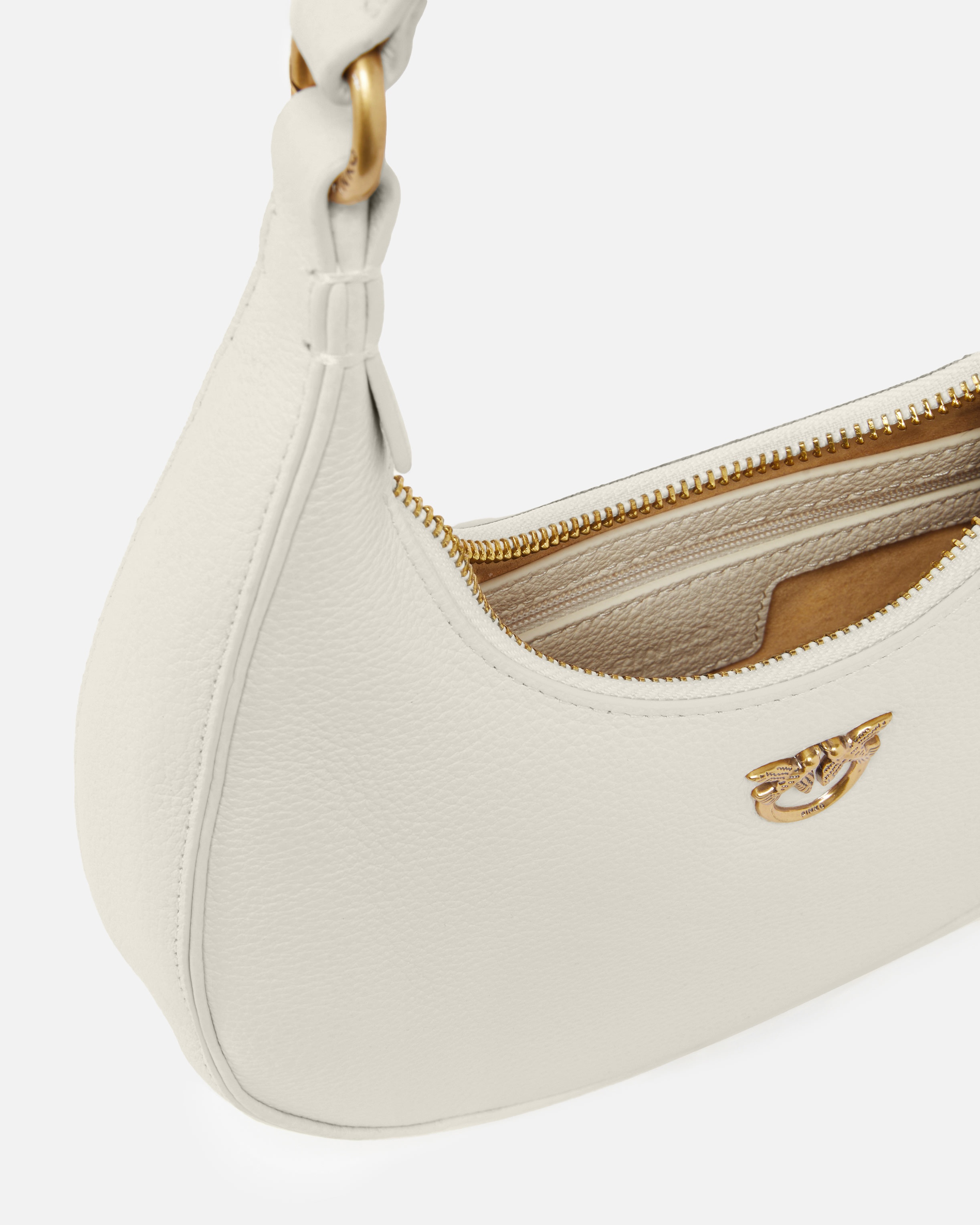 BRIOCHE BAG ROUNDED LEATHER SHOULDER BAG - 4