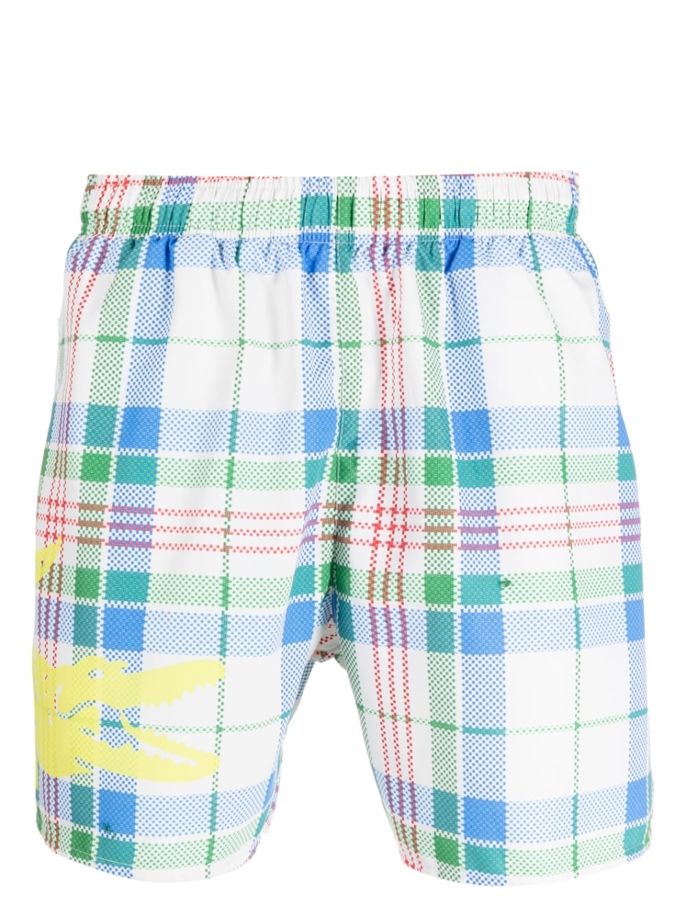 check-pattern swim shorts - 1