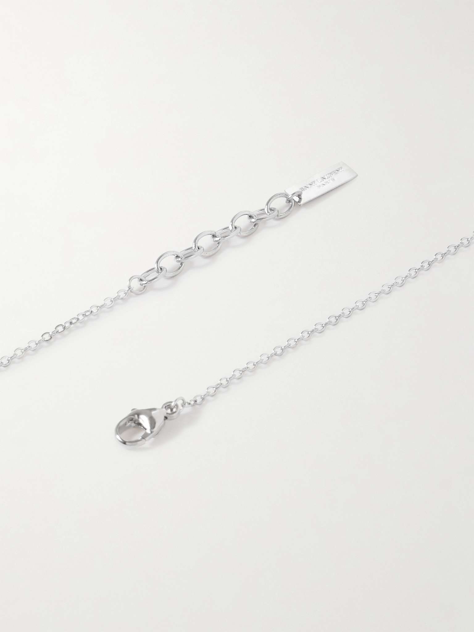 Silver-Tone Rhinestone Pendant Necklace - 3
