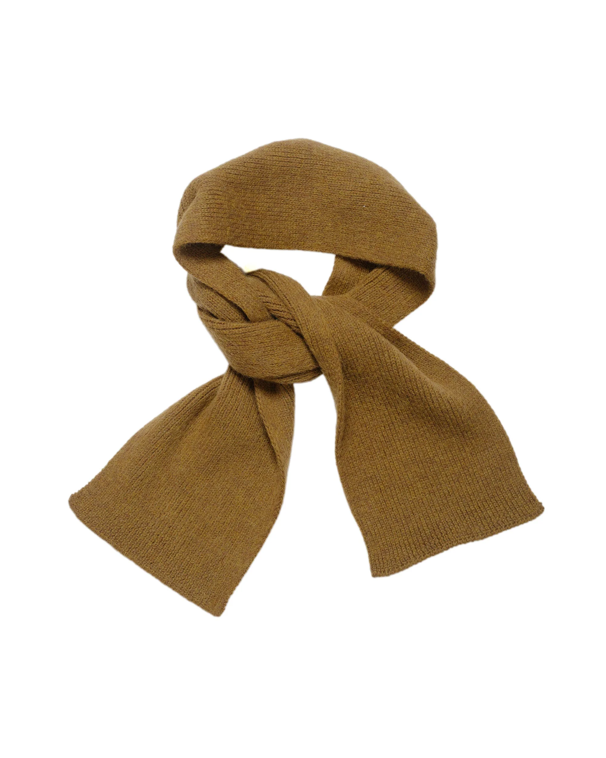 MHL Brushed Scarf Soft Shetland Wool Ochre - 1